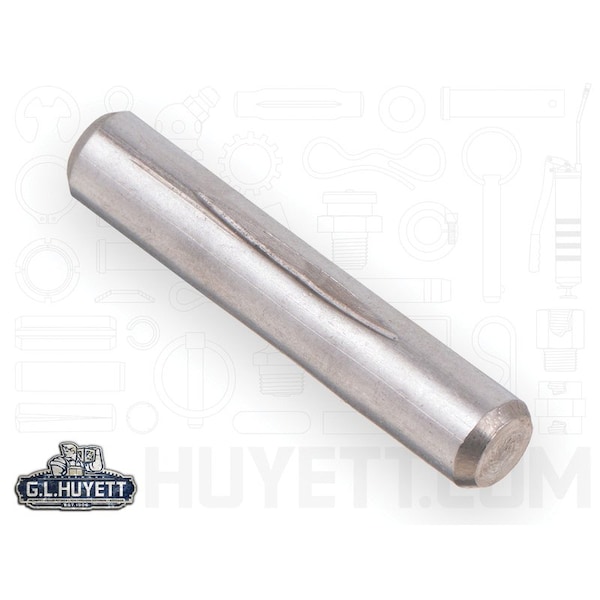 Huyett Type E Grooved Pin, 300 Stainless Steel, 0.219 in Dia x 0.217 in Small End Dia x 1.250 in Length GPS-0218-1250-E - main