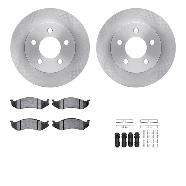 Dynamic Friction Co DFC Brake Rotor- Heavy Duty Brake Pad includes Hardware 6412-42085 - main