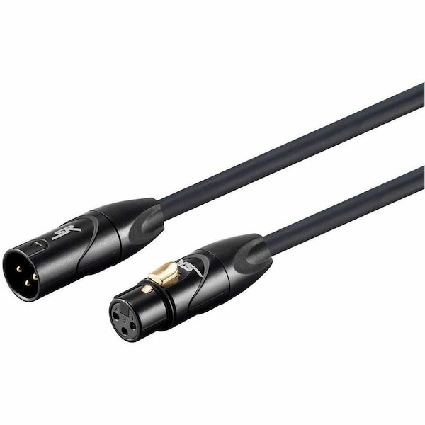 Monoprice STAGE RIGHT BY 50FT XLR MALE TO XLR FEMALE 16AWG CABLE GOLD PLATED 18677 - main