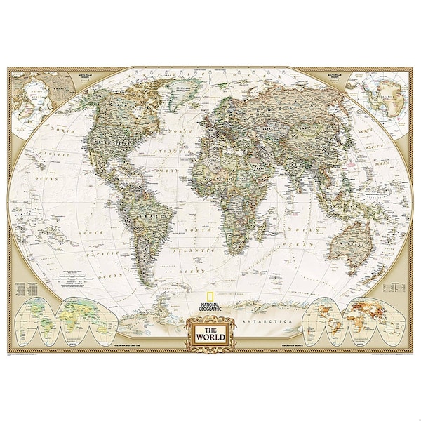 National Geographic World Executive Map, Mural, 110'' x 76.5'' RE00620092 - main