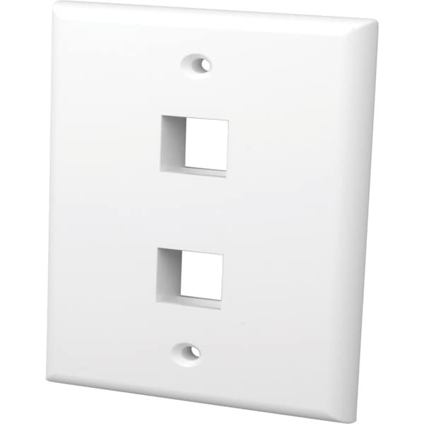 Vanco International- Inc Vanco 2 Port Keystone Wallplate White 820102 - main