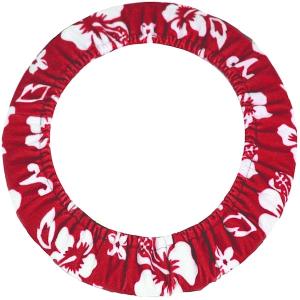 Coverking STEERING WHEEL GRIP DESIGNER VELOUR HAWAIIAN RED M10A7 - main