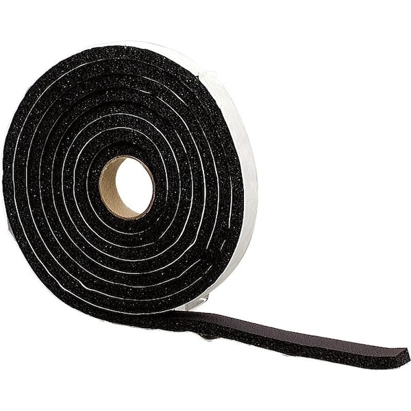 M-D Building Products 0 Premium Weatherstrip Tape, 12 in W, 10 ft L, Rubber, Black 6619 - main