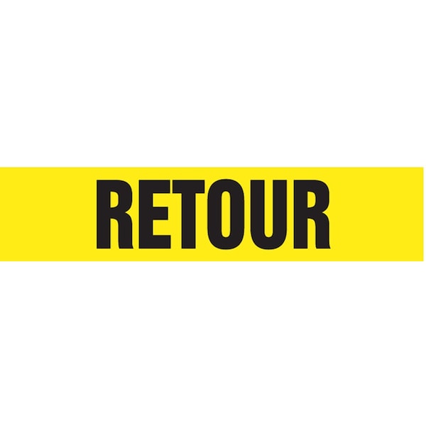 Accuform FRENCH PIPE MARKER RETOUR LANGUAGE CRPK611STB - main