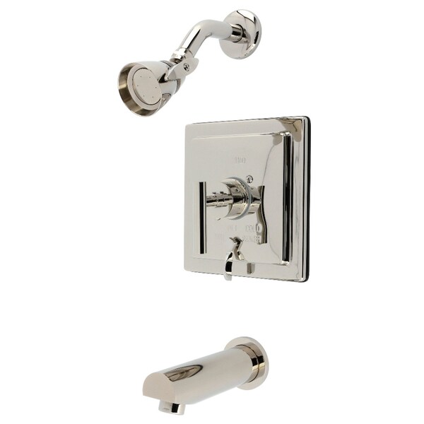 Kingston Brass Single-Handle Pressure Balanced Tub and Shower Faucet, Polished Nickel KB86560CML - main