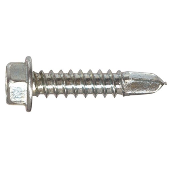 Hillman 47222 2 in. x 12- Zinc Coated Hex Washer Head Self-Drilling Screw. 196167 - main