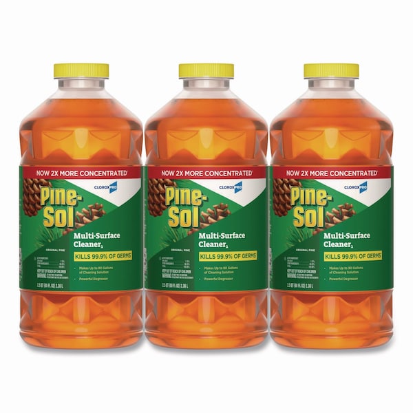 Pine-Sol CloroxPro Multi-Surface Cleaner Disinfectant Concentrated, Original Pine Scent, 80 oz Bottle, 3PK 60606CT - main