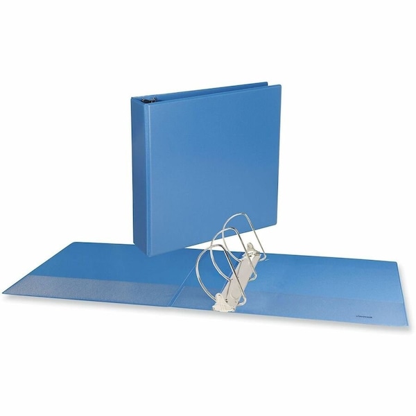 Universal Deluxe Round Ring Vinyl View Binder, 3" Capacity, Light Blue UNV20753*** - main