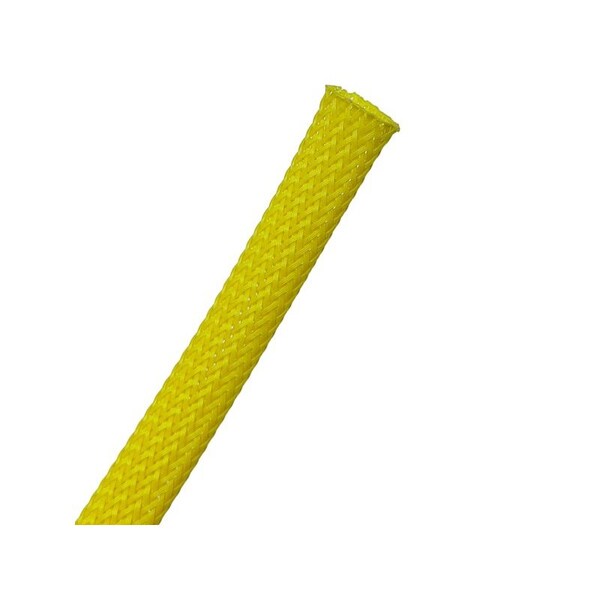 Kable Kontrol PET Expandable Braided Cable Sleeving, 1in ID, 100FT, Yellow FW100-100-YW - main
