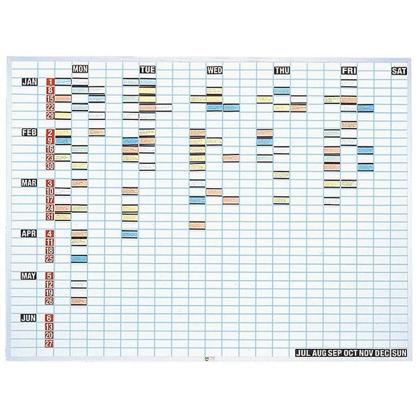 Magna Visual Grid Board, Porcelain, 36 in, 48 in, Aluminum Frame, White, Gloss OB-3648B - main