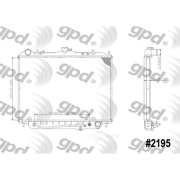 Global Parts Distributors Radiator 2195C - main
