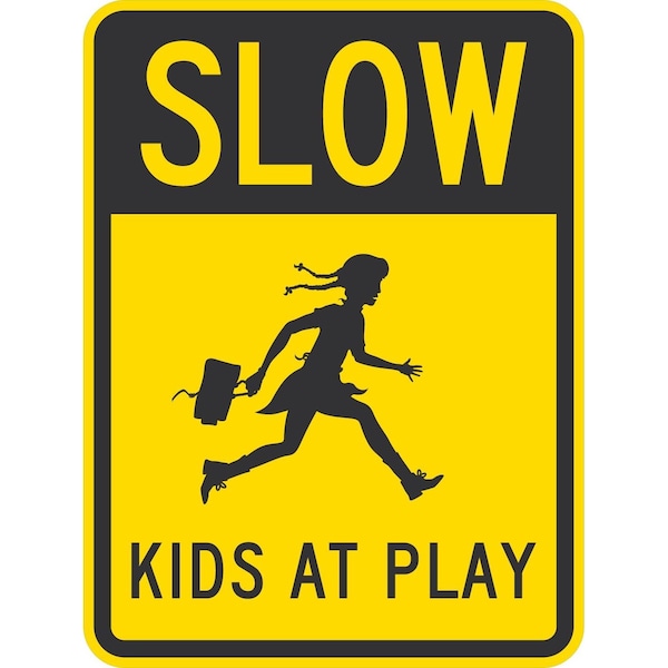 Lyle Slow Kids At Play (W/Sym), 18x24, High Intensity Prismatic, Yellow G-10395-HI_18x24 - main