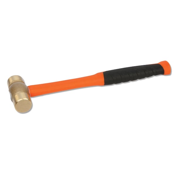 Perform Tool Hammer 16 Ounce Weight; Solid Brass Face; 11 In Handle; High Visibility Fiberglass Handle W1137 - main