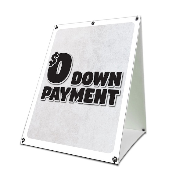 Signmission $0 Down Payment, 36 Inch x 24 Inch A-frame Yard Sign, Coroplast Yard Sign SBC-2436-30332 - main