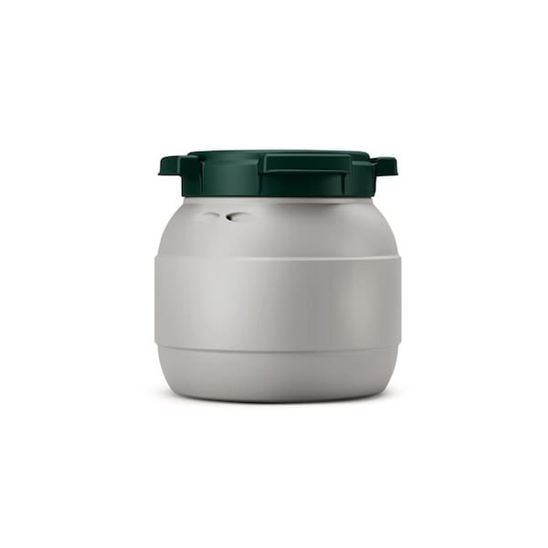Curtec Recycled Wide Neck Drum with lid, PE, 3.6L, grey - green 7004-82-937 - main