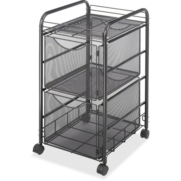 Safco Double File Cart, w/Drawers, Black 5212BL - main