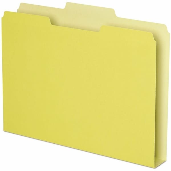 Tops Business Forms Pendaflex, DOUBLE STUFF FILE FOLDERS, 1/3-CUT TABS, LETTER SIZE, YELLOW, 50PK 54456 - main
