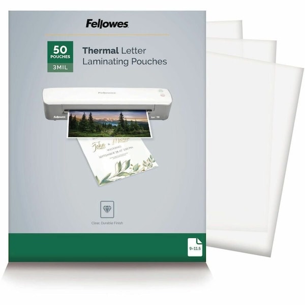 Fellowes Letter-Size Thermal Laminating Pouches, Sheet Size Supported: Letter 8.50in W x 11in L, 10PK 5744301 - main