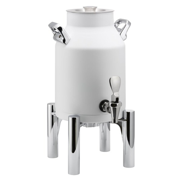 Service Ideas Thermo-Urn Dairy Dispenser 1.5-Gallon Vacuum Insulated Dispenser with Round Leg in White DD15WHRN - main