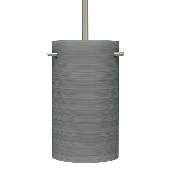 Besa Lighting Besa Tamburo 5 Stem Pendant, Titan, Satin Nickel Finish, 1x 11W LED 1TT-4005TN-LED-SN - main