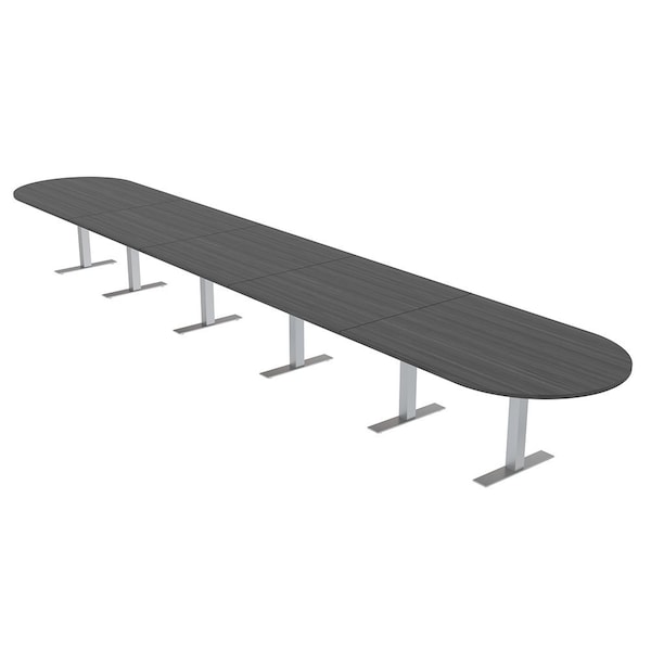Skutchi Designs 22ft Conference Table With Power Unit | 22 Person Modular Racetrack Meeting Table | Harmony Series HAR-RAC-48X264-T-WA7949-NA - main