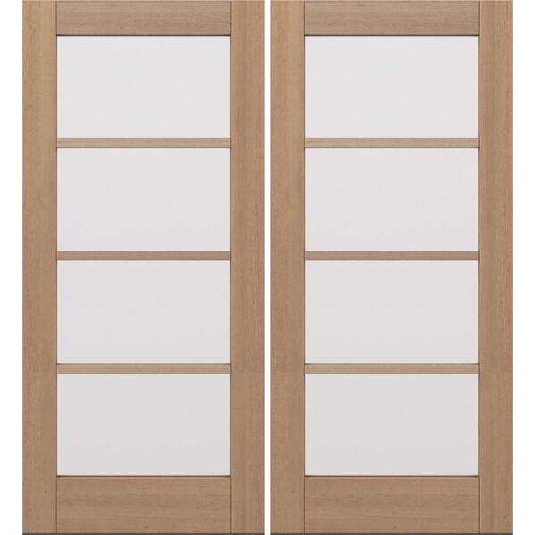 Doornmore G10402, 74.5" x 82" ( 2x36" Door) Left Hand, Mahogany SDL 4 Lite Exterior Door G10402-SW-3680_2_LI - main