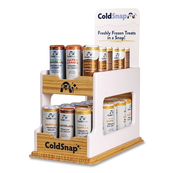 Coldsnap Display Rack, Holds 36 Pods, 9 x 17.25 x 11.25, White/Brown, 12PK 101993 - main