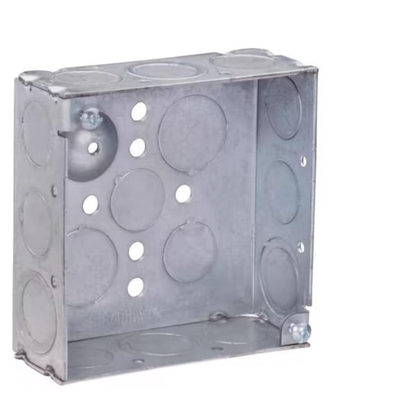 Southwire New Work 21 cu in Square Galvanized Steel Weatherproof Box Gray 52151-S-UPC - main