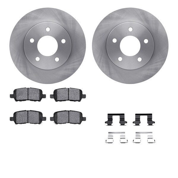 Dynamic Friction Co DFC Brake Rotor with 5000 Brake Pads and Hardware Kit 6512-47222 - main