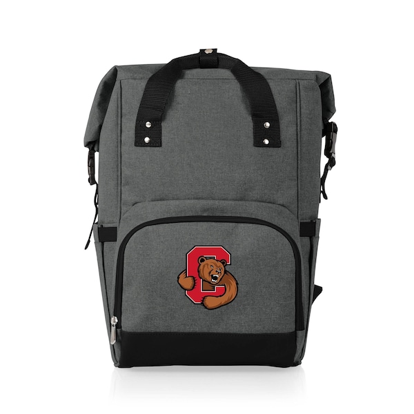 Picnic Time Family Of Brands NCAA Cornell Big Red On The Go Roll-Top Backpack CoolerHeathered Gray 616-00-105-686-0 - main