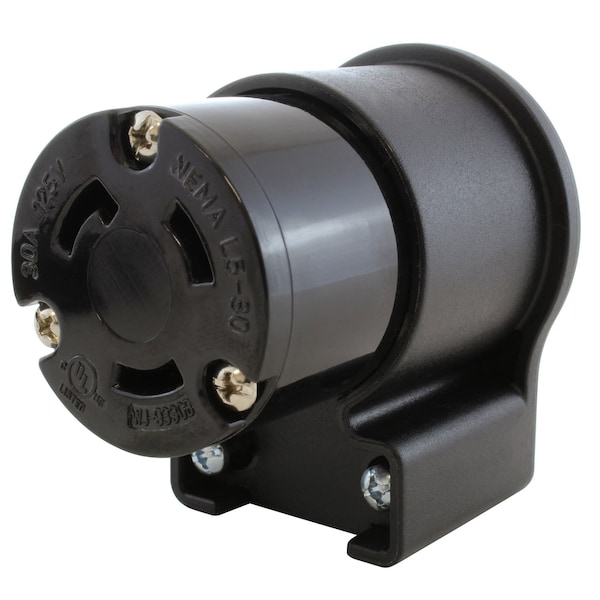 Ac Works Right Angle L5-30R Connector, 30A 125V Locking Female, Industrial Grade, DIY Cord Repair ASEL530R - main