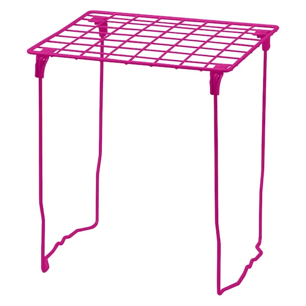 Lockermate By Bostitch Stac-A-Shelf Locker Organizer Shelf, Stackable, Extra Tall, Fits Standard Size School Lockers, Pink 5090-FCH - main