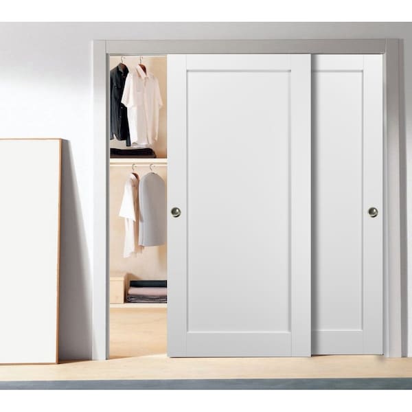 Sartodoors Slab Interior Door, 18" x 96", White QUADRO4111S-WS-1896 - main