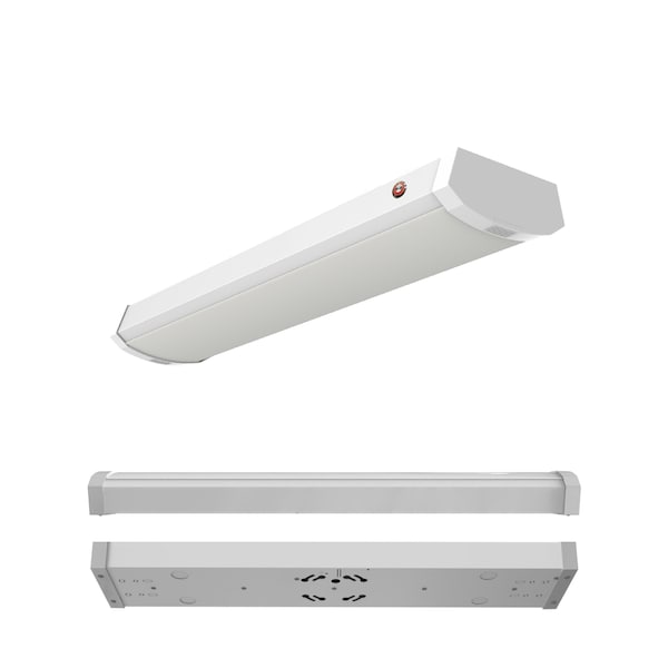 Bulbrite 2 ft. Integrated 5 Color Selectable LED Dimmable Wraparound Light W/ Battery Backup , 2300lm, White 773505 - main