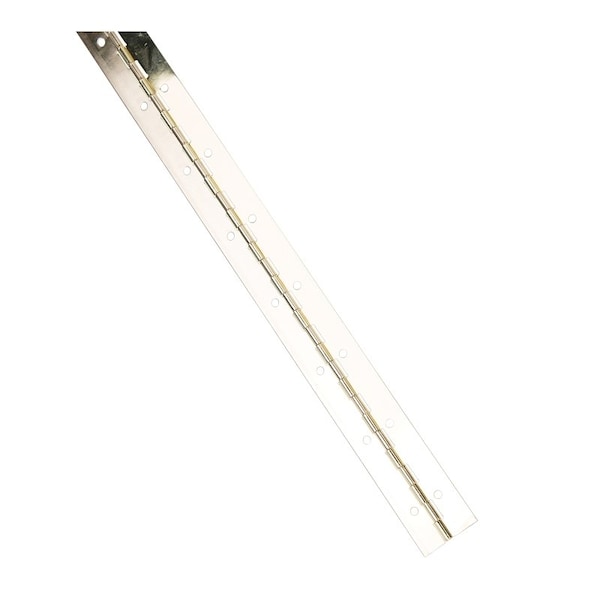 Prosource Continuous Hinge, 180 deg, Steel, Bright Nickel, 1.5 in x 72 in LR-037-PS - main