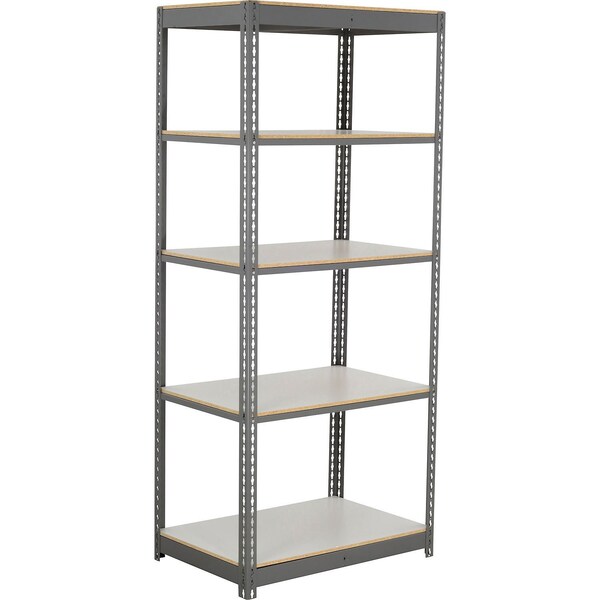 Global Industrial 5 Shelf, Commercial Duty Boltless Shelving Starter, 48"Wx24"Dx72"H, Laminate Deck B3165784 - main