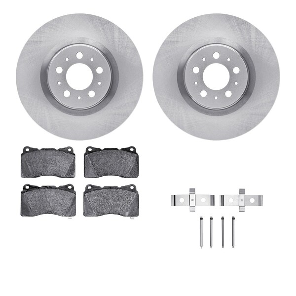 Dynamic Friction Co DFC Brake Rotor with 5000 Brake Pads and Hardware Kit 6512-27216 - main