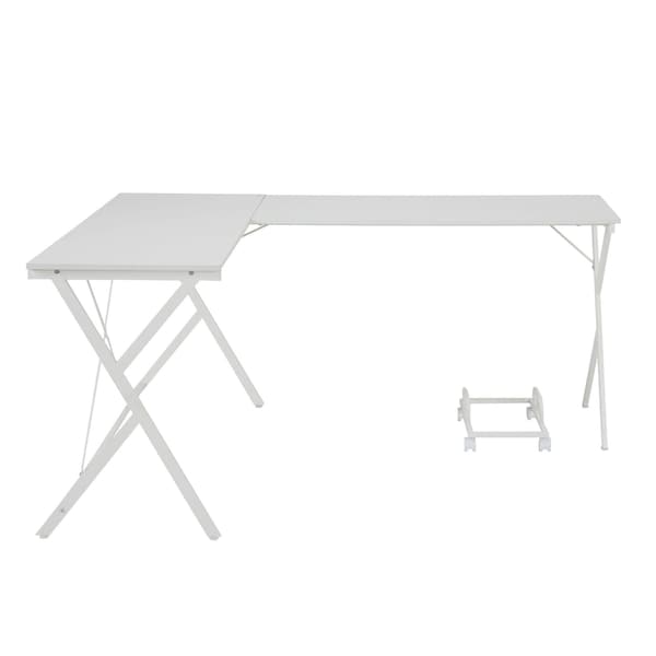 Homeroots 62" White L Shape Computer Desk 491520 - main