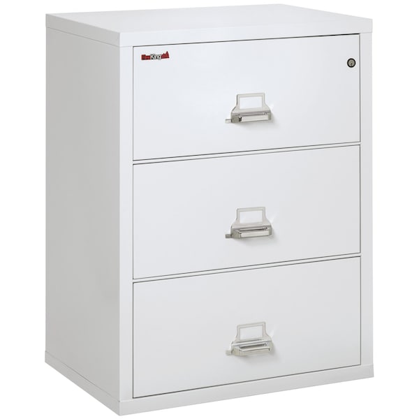 Fireking 3 Drawer, 1 Hr Fire & Impact Rated, 31" Wide Lateral Arctic White 3-3122-CAW - main