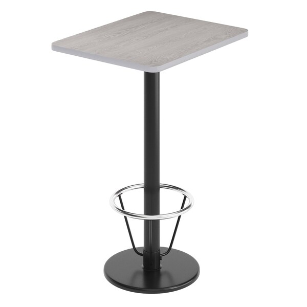Flash Furniture Rectangle 30 in L, 24 in W, Gray XU-GYTB-2430-TR18B-3CFR-GG - main
