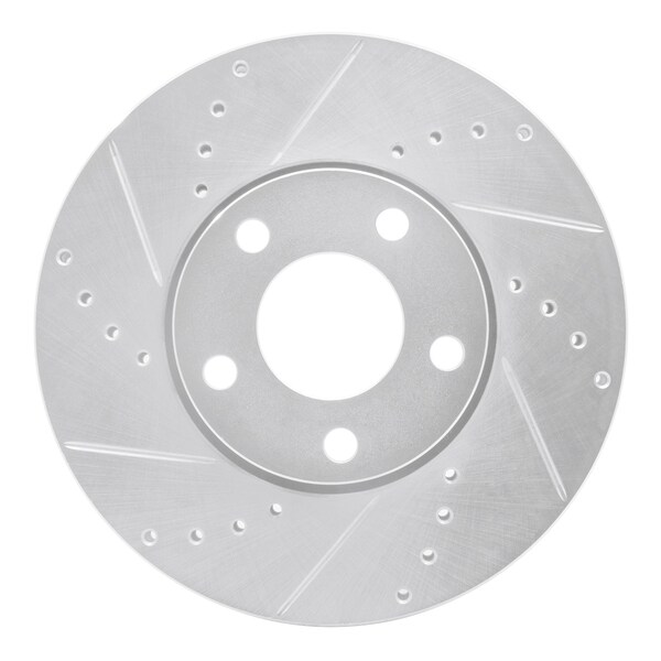 Dynamic Friction Co DFC Brake Rotor - Drilled and Slotted - Silver 631-73041L - main