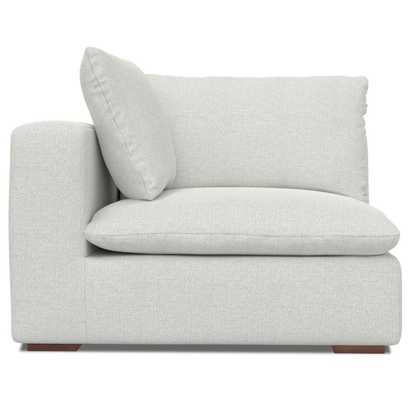 Homeroots 44" Gray Fabric Modular Sofa With Brown Legs 641032 - main