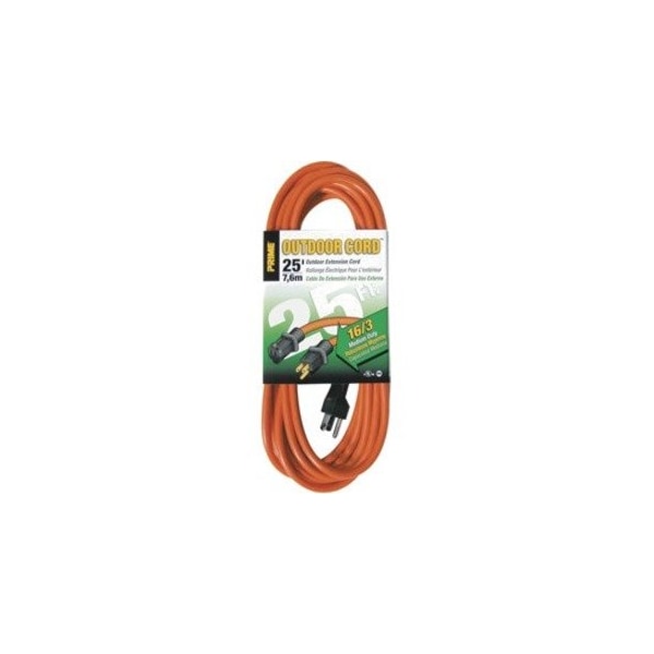 Prime 25 16/3 SJTW ORANGE OUTDOOR EXT CORD EC 501625 - main