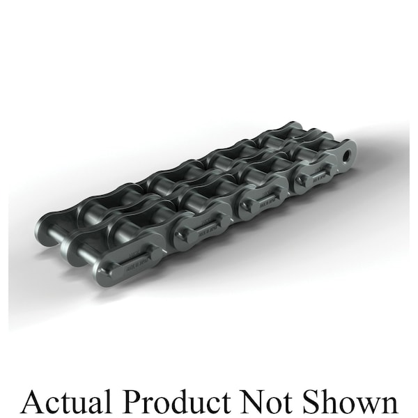 Hkk Chain Cottered Standard Roller chain, 10 ft OAL, 3 P, 1-7/8 Dia x 1-7/8 in W Roller, Alloy Steel RC240C2A - main