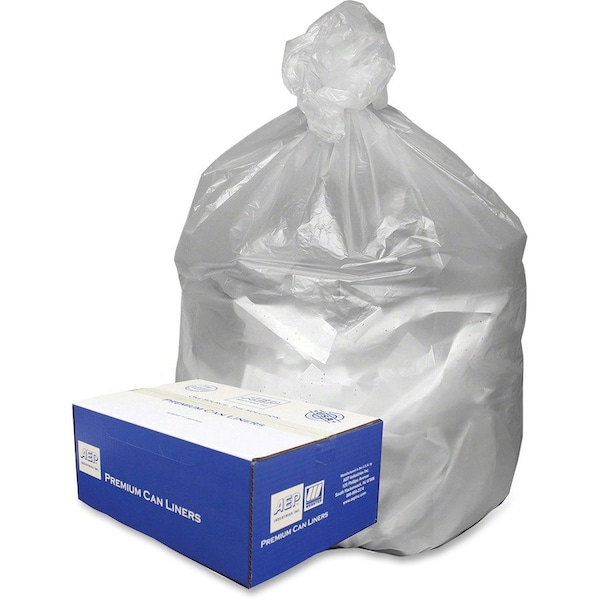 Ultra Plus 10 gal Trash Bags, 24 in x 24 in, Light-Duty, 8 microns, Natural WHD2408 - main