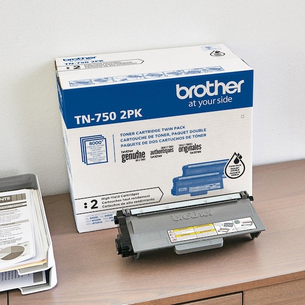 Brother High Yield Black Toner Cartridge, 2PK TN7502PK - main