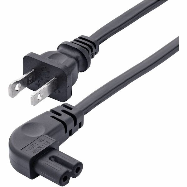 Startech.Com 10FT 3M LAPTOP POWER CORD, NEMA 1-15P TO RIGHT ANGLE C7, 7A 125V, 18AWG, LAPTOP CHARGER PXT101NB-STRA-10F - main