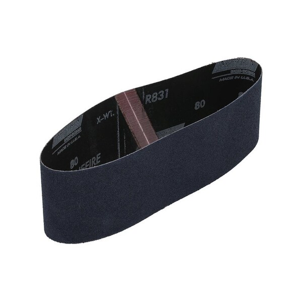 Norton Co ProSand R811/R816/R831 Series Portable Abrasive Belt, 3 in W, 24 in L, 80 Grit, Coarse, 2PK 07660768232 - main