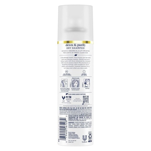 Dove Detox and Purify Advanced Dry Shampoo, 5 Ounce, 12PK 64405914 - main