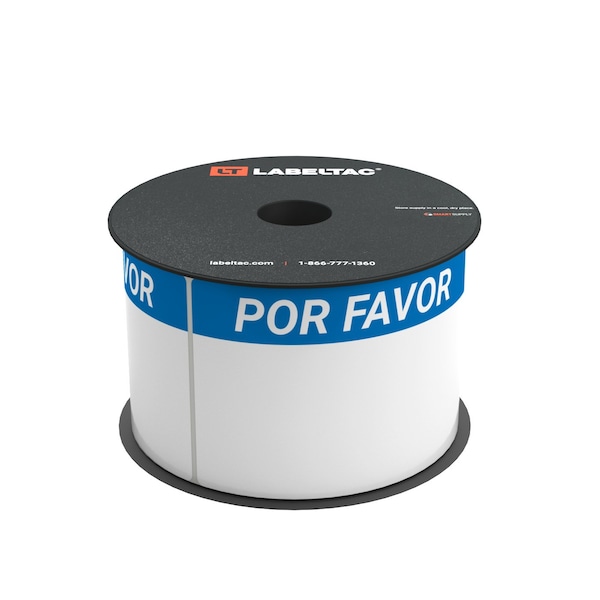 Labeltac LabelTac 4 and Pro Model Die-Cut inPor Favorin, Please Header Supply 3in x 5in, 200 labels per roll LT35PLEASE-SPAN - main